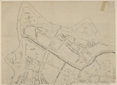 217327 Plattegrond van het noordwestelijke deel van de stad Utrecht, met aanduiding van de wijknummers (Wijk H en Wijk ...